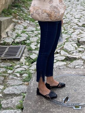 Loft - Modern Skinny Ankle Jeans zipper ankle - dark blue